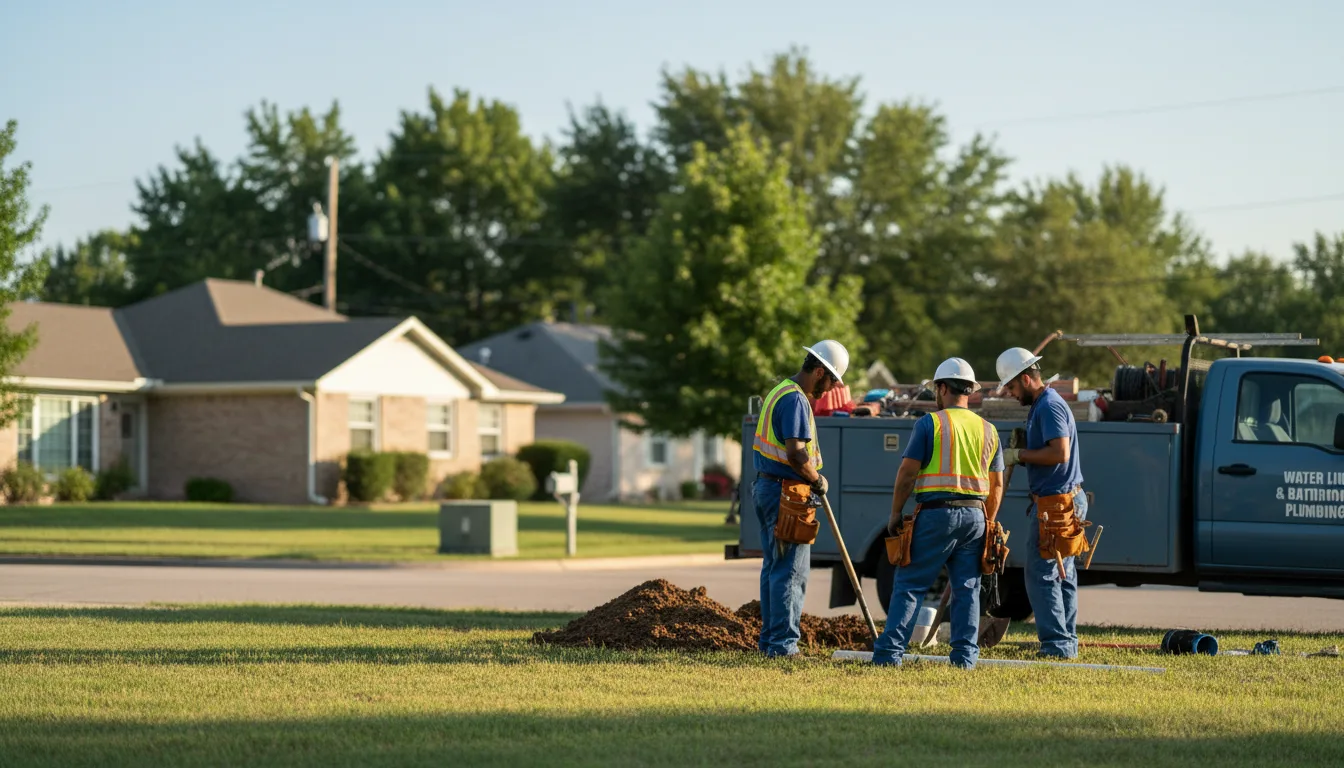 Residential water line and bathroom plumbing service in Marshfield, VT